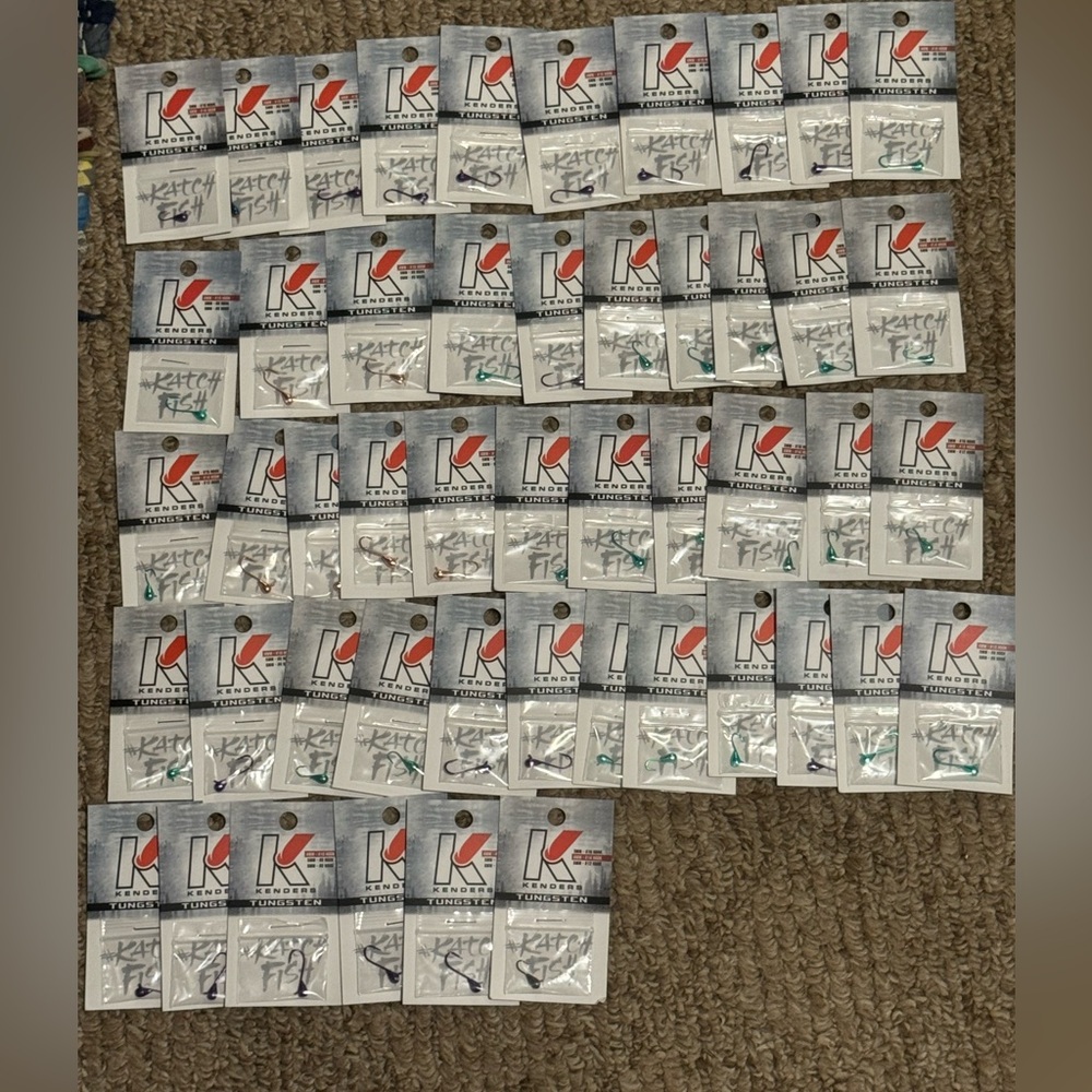 Kenders Tungsten Jigs 49 Total All 4mm #14 Hook All New
